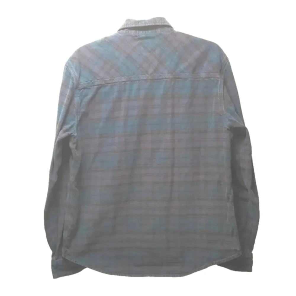 True Religion Flannel Shirt Biker Western Cowboy Rodeo Country Tartan Plaid Sz L